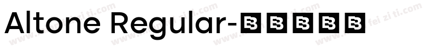 Altone Regular字体转换